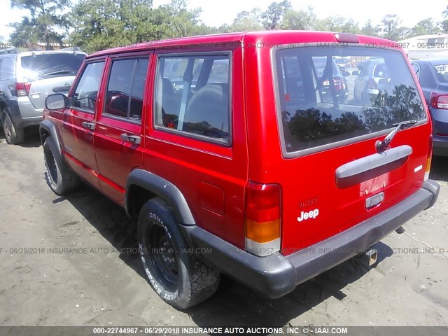 1J4FT28S0YL116676 - 2000 JEEP CHEROKEE SE RED photo 3