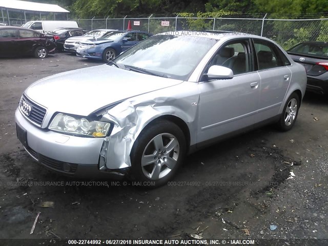 WAULT68E62A162071 - 2002 AUDI A4 3.0 QUATTRO SILVER photo 2