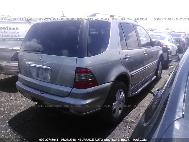 4JGAB57E75A535109 - 2005 MERCEDES-BENZ ML 350 BEIGE photo 4