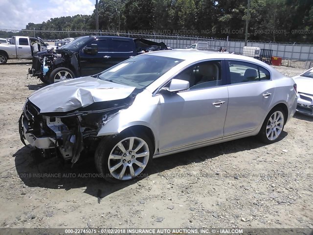 1G4GE5EV1AF292818 - 2010 BUICK LACROSSE CXS SILVER photo 2