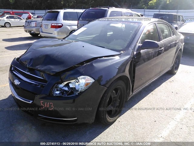 1G1ZH57K994250873 - 2009 CHEVROLET MALIBU 1LT BLACK photo 2