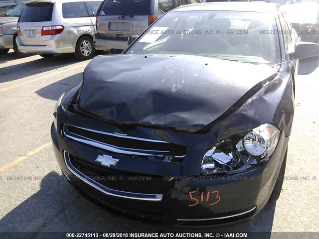 1G1ZH57K994250873 - 2009 CHEVROLET MALIBU 1LT BLACK photo 6