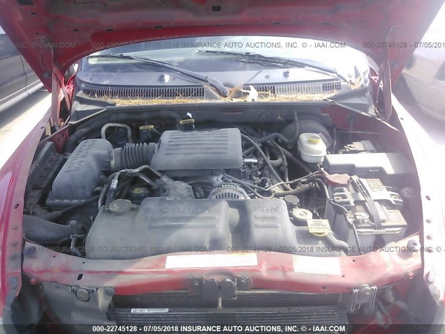 1D4HS38N63F623464 - 2003 DODGE DURANGO SPORT RED photo 10