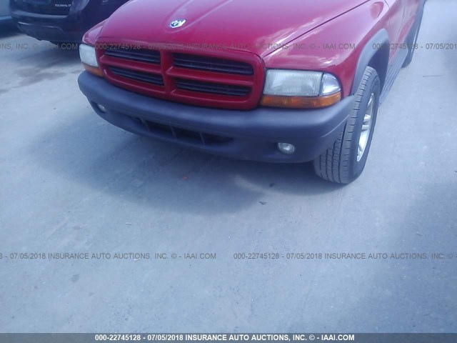 1D4HS38N63F623464 - 2003 DODGE DURANGO SPORT RED photo 6