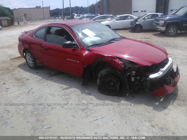 1G2NE12T6XM738803 - 1999 PONTIAC GRAND AM SE RED photo 1