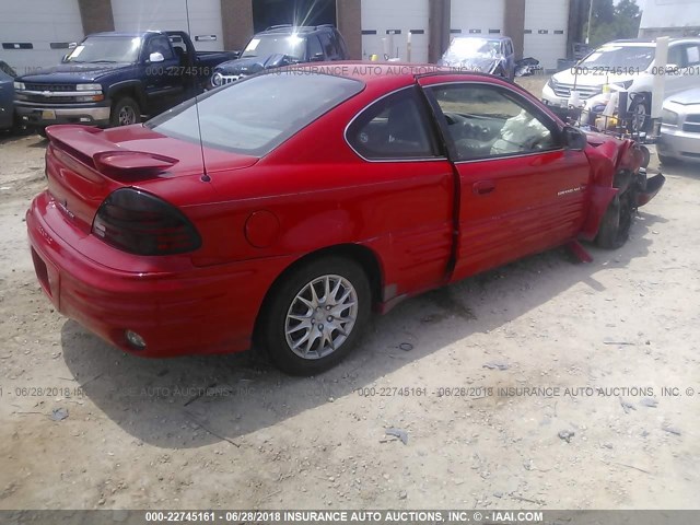 1G2NE12T6XM738803 - 1999 PONTIAC GRAND AM SE RED photo 4