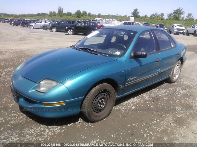 1G2JB524XT7525854 - 1996 PONTIAC SUNFIRE SE BLUE photo 2