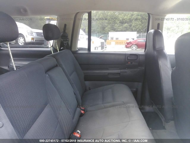 1B4HS38N52F107640 - 2002 DODGE DURANGO SPORT/SXT SILVER photo 8