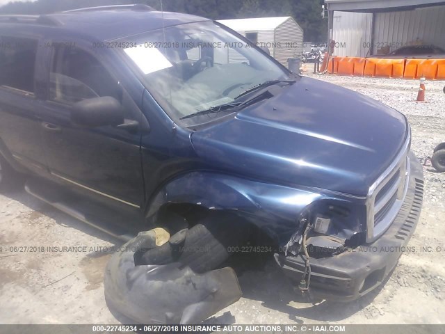 1D4HB58N66F124714 - 2006 DODGE DURANGO LIMITED BLUE photo 6