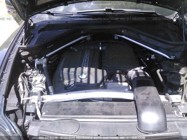 5UXFG2C53E0H11340 - 2014 BMW X6 XDRIVE35I BLUE photo 10