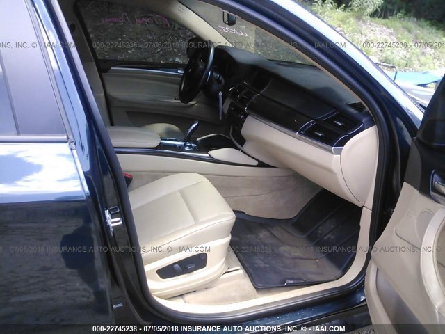 5UXFG2C53E0H11340 - 2014 BMW X6 XDRIVE35I BLUE photo 5