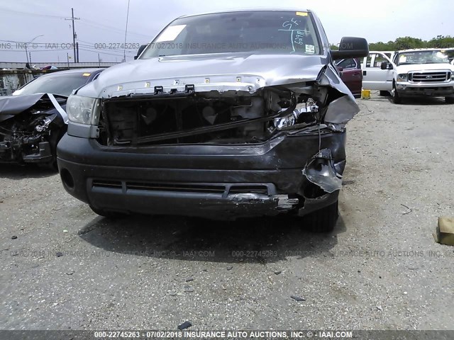 5TFRM5F11CX038132 - 2012 TOYOTA TUNDRA DOUBLE CAB SR5 SILVER photo 6