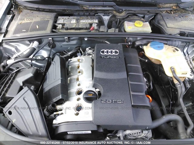 WAUDF78E06A193338 - 2006 AUDI A4 2.0T QUATTRO SILVER photo 10