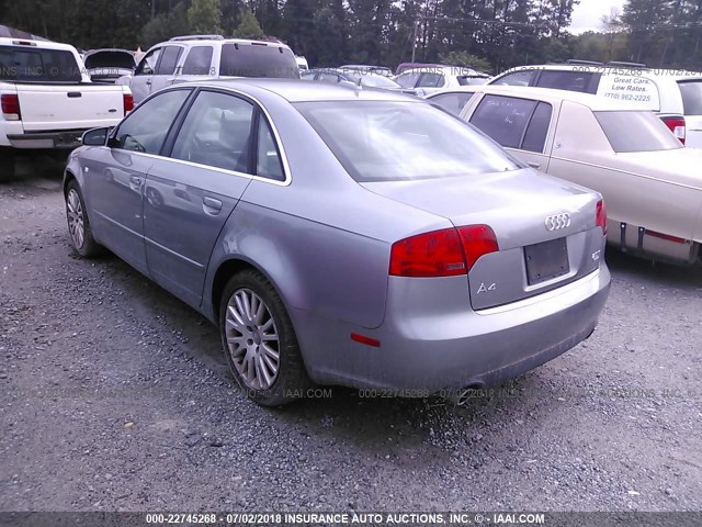 WAUDF78E06A193338 - 2006 AUDI A4 2.0T QUATTRO SILVER photo 3