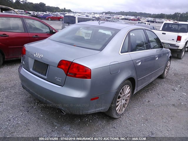 WAUDF78E06A193338 - 2006 AUDI A4 2.0T QUATTRO SILVER photo 4