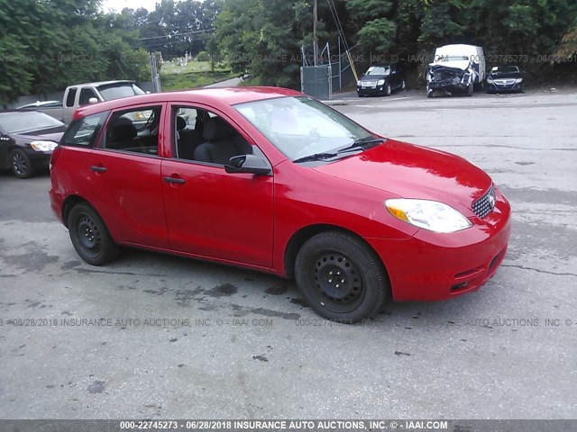 2T1KR32E23C108316 - 2003 TOYOTA COROLLA MATRIX XR RED photo 1