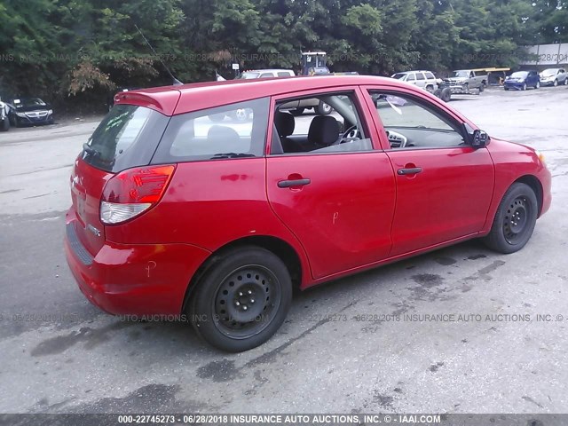 2T1KR32E23C108316 - 2003 TOYOTA COROLLA MATRIX XR RED photo 4