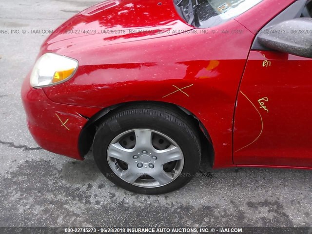 2T1KR32E23C108316 - 2003 TOYOTA COROLLA MATRIX XR RED photo 6