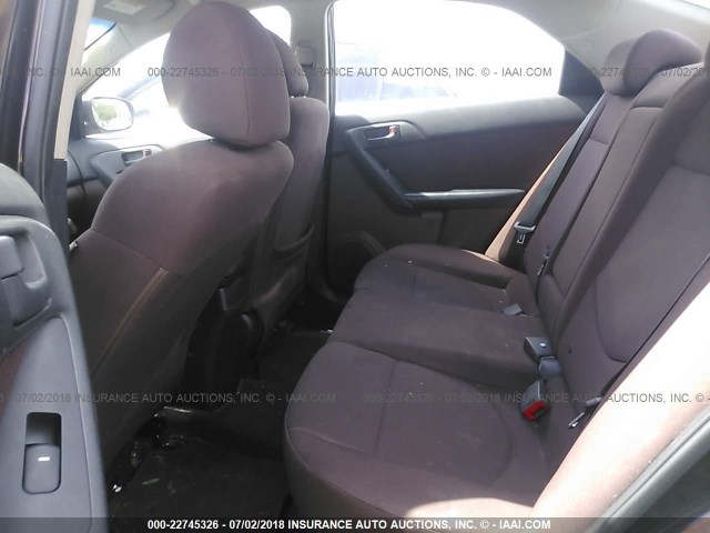 KNAFU4A24A5880370 - 2010 KIA FORTE EX BURGUNDY photo 8