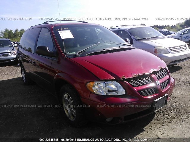 2D4GP44L84R563799 - 2004 DODGE GRAND CARAVAN SXT MAROON photo 1