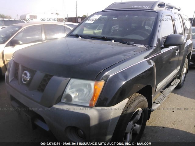 5N1AN08W15C634000 - 2005 NISSAN XTERRA OFF ROAD/S/SE BLACK photo 2