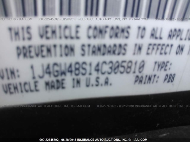 1J4GW48S14C305810 - 2004 JEEP GRAND CHEROKEE LAREDO/COLUMBIA/FREEDOM 深蓝色 照片 9