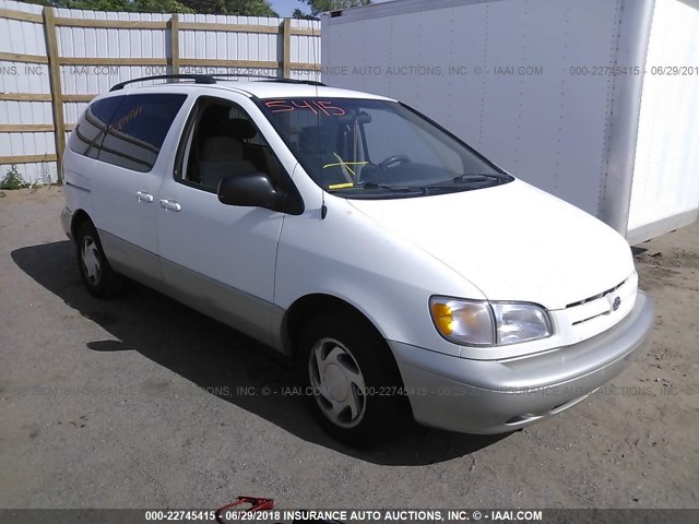 4T3ZF13CXWU000531 - 1998 TOYOTA SIENNA LE/XLE WHITE photo 1