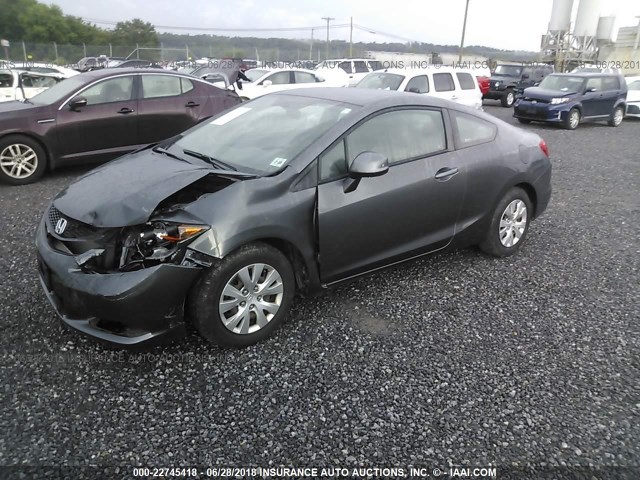 2HGFG3B56CH539823 - 2012 HONDA CIVIC LX 灰色 照片 2
