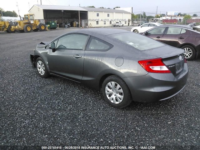 2HGFG3B56CH539823 - 2012 HONDA CIVIC LX 灰色 照片 3