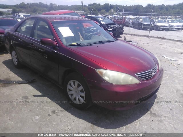 4T1BE32K75U047239 - 2005 TOYOTA CAMRY LE/XLE/SE წითელი ფოტო 1
