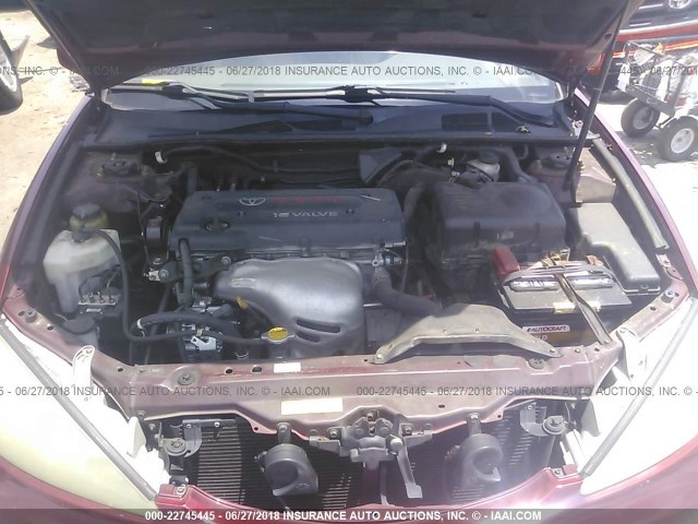 4T1BE32K75U047239 - 2005 TOYOTA CAMRY LE/XLE/SE წითელი ფოტო 10