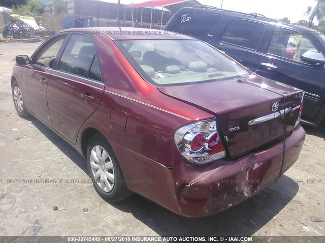 4T1BE32K75U047239 - 2005 TOYOTA CAMRY LE/XLE/SE წითელი ფოტო 3
