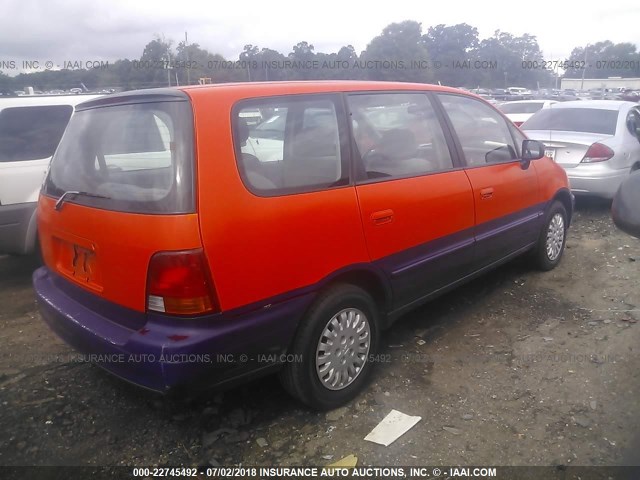 JHMRA1849SC013654 - 1995 HONDA ODYSSEY LX/EX ORANGE photo 4