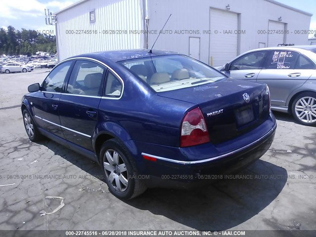 WVWRH63B03P382915 - 2003 VOLKSWAGEN PASSAT GLX 蓝色 照片 3