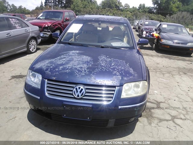 WVWRH63B03P382915 - 2003 VOLKSWAGEN PASSAT GLX 蓝色 照片 6