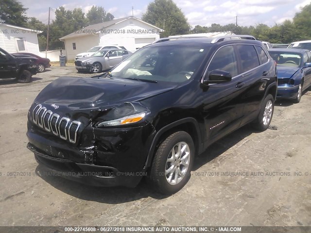 1C4PJLCS5FW731636 - 2015 JEEP CHEROKEE LATITUDE BLACK photo 2