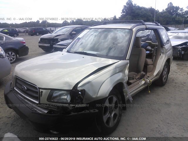 JF1SG65683H750035 - 2003 SUBARU FORESTER 2.5XS მწვანე ფოტო 2