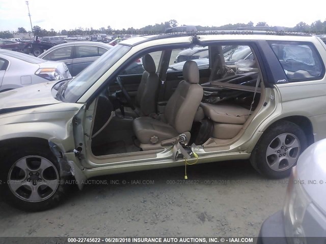 JF1SG65683H750035 - 2003 SUBARU FORESTER 2.5XS მწვანე ფოტო 6