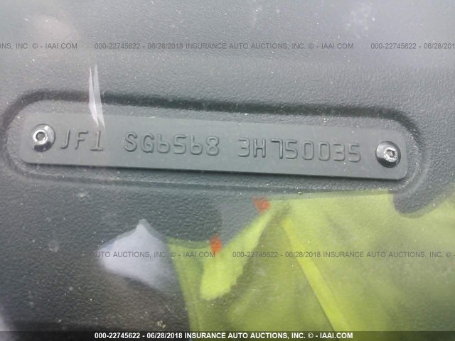 JF1SG65683H750035 - 2003 SUBARU FORESTER 2.5XS მწვანე ფოტო 9