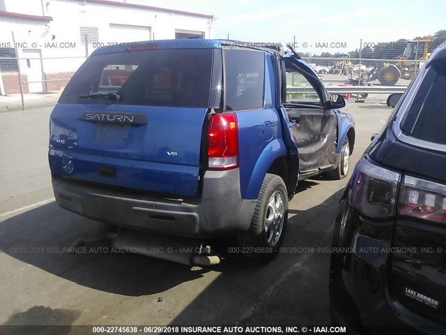 5GZCZ53434S826137 - 2004 SATURN VUE BLUE photo 4