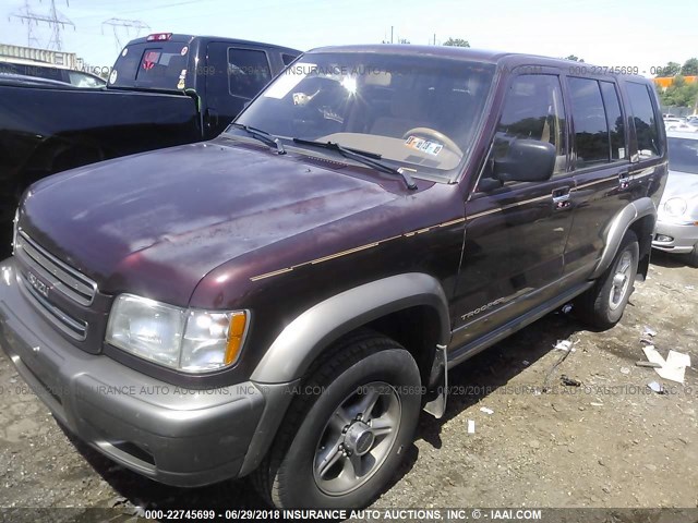 JACDJ58X117J10365 - 2001 ISUZU TROOPER S/LS/LIMITED BURGUNDY photo 2