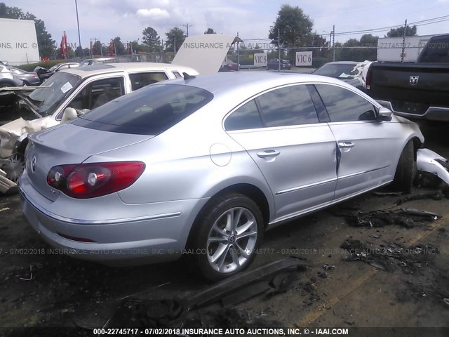 WVWHN7AN1AE529713 - 2010 VOLKSWAGEN CC LUXURY SILVER photo 4