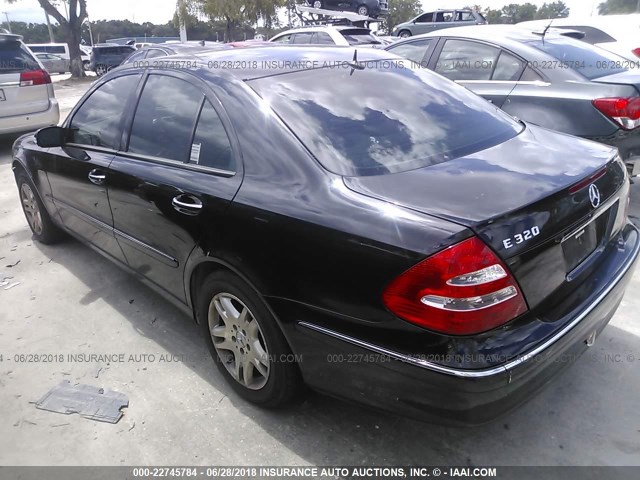 WDBUF65J13A106877 - 2003 MERCEDES-BENZ E 320 BLACK photo 3