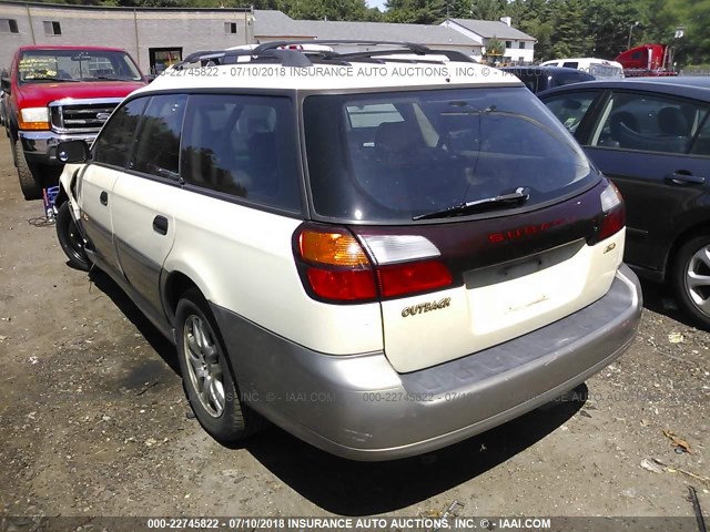 4S3BH675837635047 - 2003 SUBARU LEGACY OUTBACK AWP WHITE photo 3