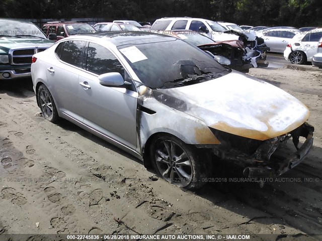 KNAGN4A67B5149065 - 2011 KIA OPTIMA EX/SX SILVER photo 1