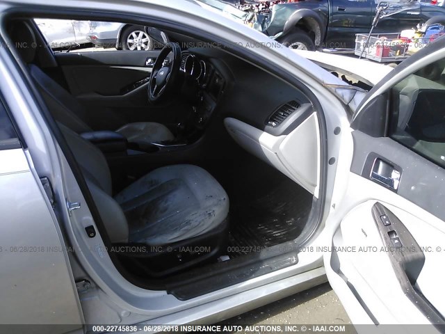 KNAGN4A67B5149065 - 2011 KIA OPTIMA EX/SX SILVER photo 5