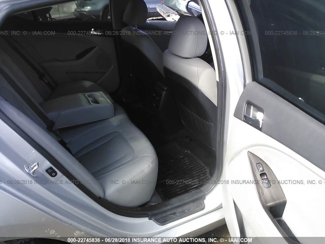 KNAGN4A67B5149065 - 2011 KIA OPTIMA EX/SX SILVER photo 8