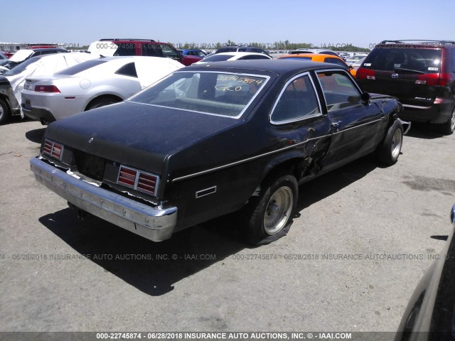 1X17U7W177026 - 1977 CHEVROLET NOVA BLACK photo 4