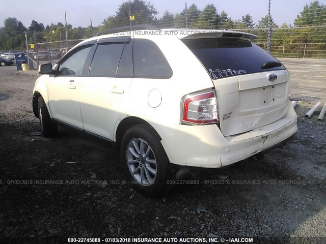 2FMDK48C37BA48405 - 2007 FORD EDGE SEL CREAM photo 3