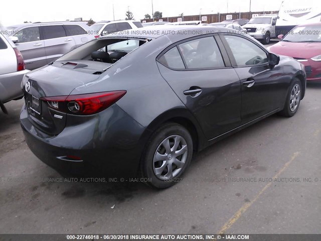 JM1BM1T70E1194980 - 2014 MAZDA 3 SV GRAY photo 4